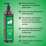 African Diamond Coconut Oil - 100% Premium Oil - 8oz