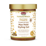 African Pride Moisture Miracle Black Castor & Jojoba Oil Max Hold Styling Gel (18oz)