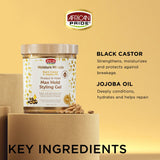 African Pride Moisture Miracle Black Castor & Jojoba Oil Max Hold Styling Gel (18oz)