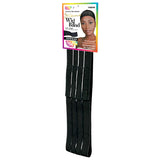 Touch Down Silicon Wig Band With Adjustable Velcro Buckle #TWB008 Black