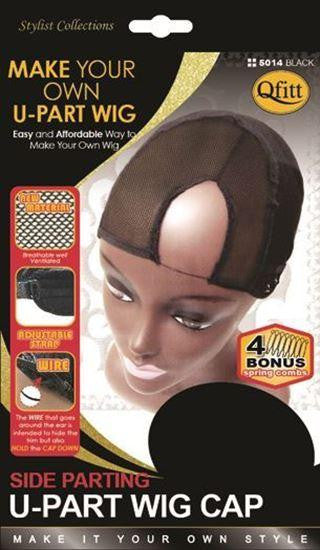 Qfitt Side Parting U-Part Wig Cap #5014 Black - Gilgal Beauty