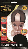 Qfitt Center Parting U-Part Wig Cap #5013 Black - Gilgal Beauty