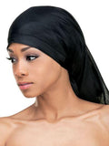 Qfitt Satin Braid Bonnet #179 Black - Gilgal Beauty