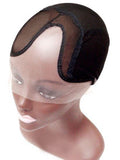 Qfitt Side Parting Invisible Lace Front U-Part Wig Cap #5016 Black - Gilgal Beauty
