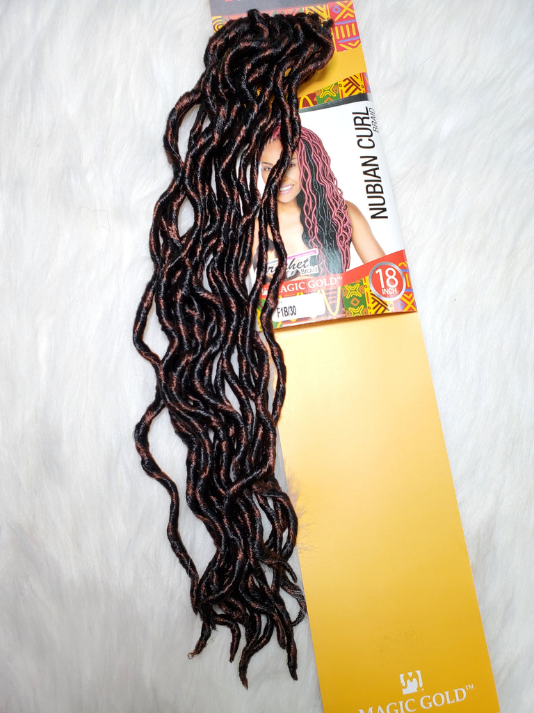 Magic Gold Nubian Curl 18" - Crochet Braid
