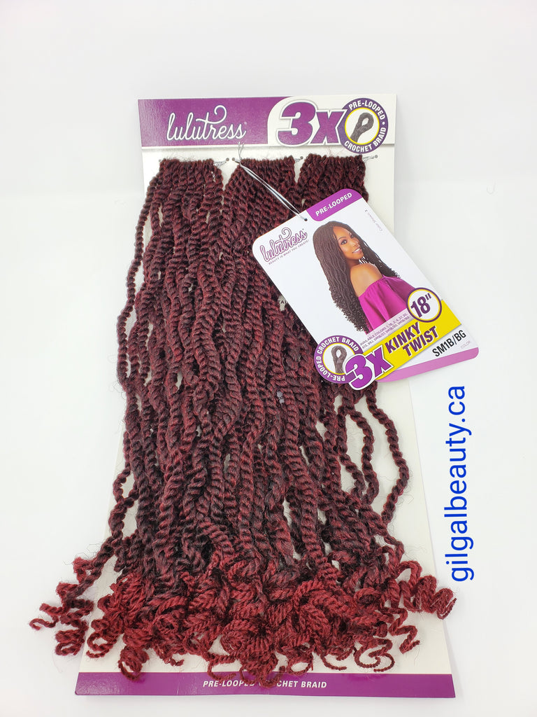 Sensationnel 3X Kinky Twist 18" Crochet Braid (Lulutress)