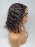 CJ Collection DEEP WAVE 12" 100% Virgin Human Hair 4 X 4 Lace Wig - Natural Color