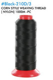 Magic Gold Corn Style Weaving Thread  -  Nylon - Black - 1000M