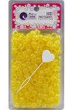 Tara Large Plastic Bead - Yellow Glitter tone