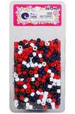 Tara Plastic Bead - Black, Red, Navy & White - Gilgal Beauty