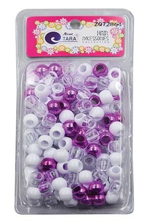 Tara Plastic Bead - Metallic Light Pink, White & Clear - Gilgal Beauty