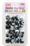 Eden Jumbo Hair Bead -Black Marble Tone Color