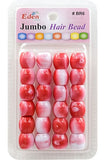 Eden Jumbo Hair Bead -Red Marble Tone Color
