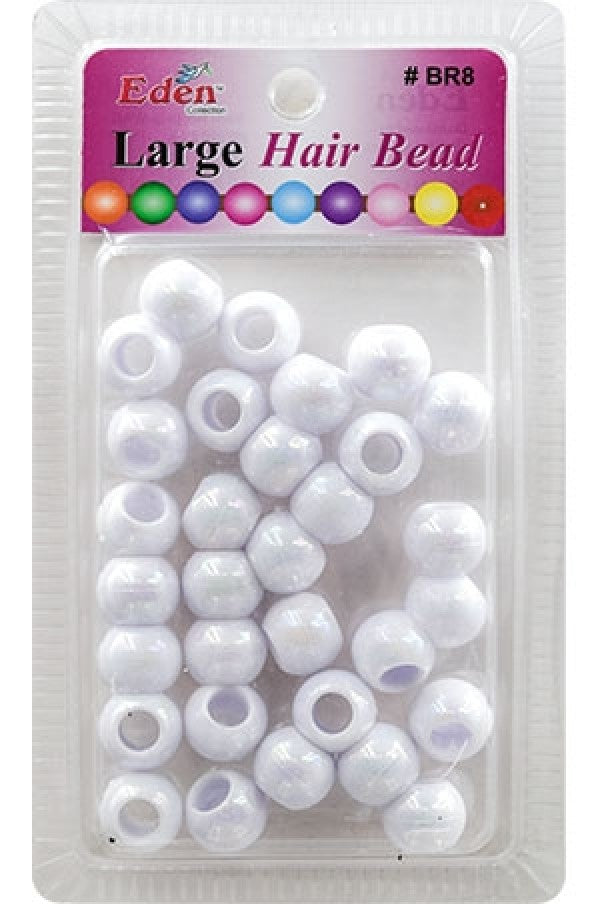 Eden Large Hair Bead - White Pearl Beads