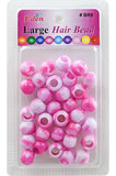 Eden Large Hair Bead - Pink Marble Tone Beads