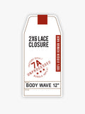 Sensationnel 7A 2 X 6 BODY WAVE 12" HD Lace Closure