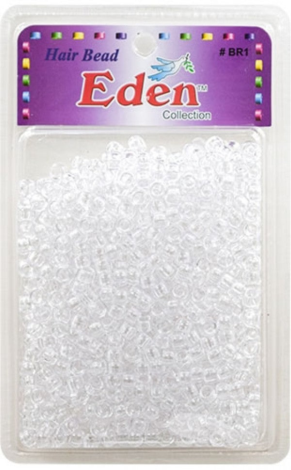 Eden Small Plastic Hair Bead - Clear Beads