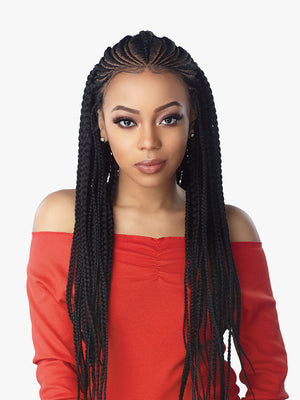 Sensationnel FEED IN FULANI CORNROW 13" X 7" Hand Braided Lace Wig