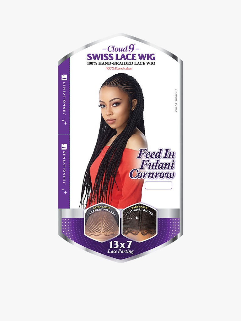 Sensationnel FEED IN FULANI CORNROW 13" X 7" Hand Braided Lace Wig