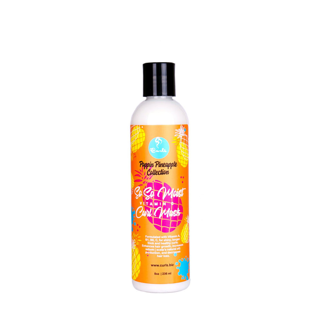 Curls Poppin Pineapple Collection So So Moist Vitamin C Curl Mask (8oz) - Gilgal Beauty