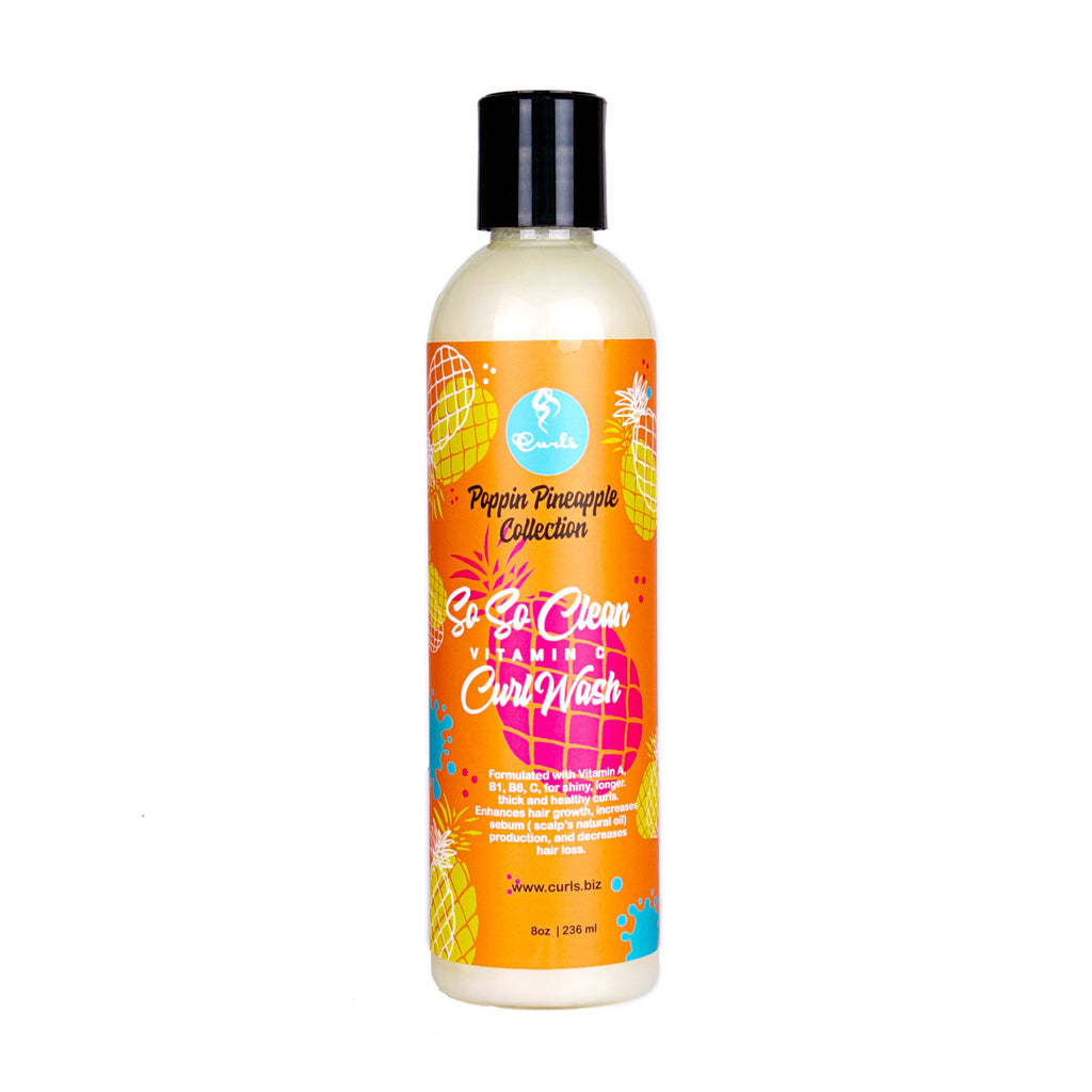 Curls Poppin Pineapple Collection So So Clean Vitamin C Curl Wash (8oz) - Gilgal Beauty