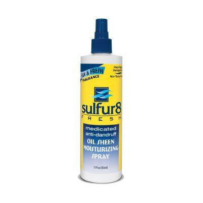Sulfur 8 Fresh Medicated Anti-Dandruff Oil Sheen Moisturizing Spray (12oz) - Gilgal Beauty