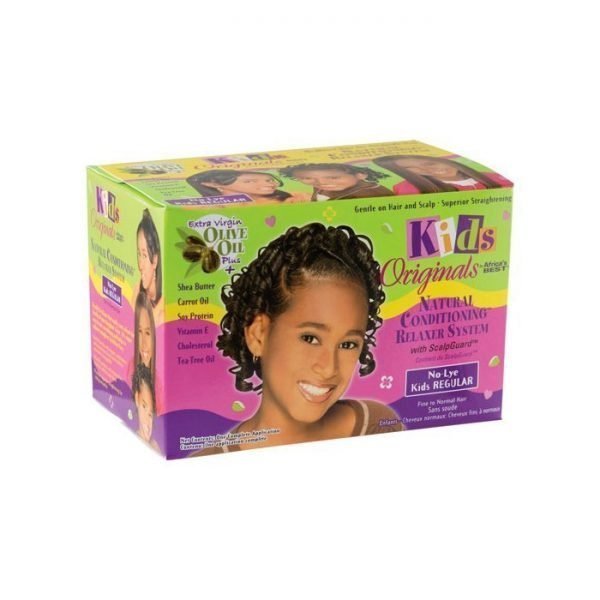 Africa's Best Originals Kids Natural Conditioning Relaxer System Kit with Scalpguard - Regular Strength