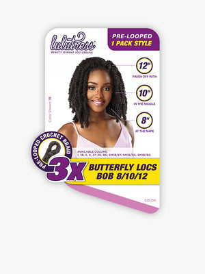 Sensationnel 3X BUTTERFLY LOCS BOB 8", 10" 12" Crochet Braid (Lulutress)