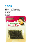 Magic Gold 1 3/4" Gold Hair Pins - 100 Pieces - #1109 - Gilgal Beauty
