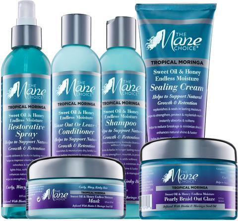 The Mane Choice Tropical Moringa Sweet Oil & Honey Endless Moisture Pearly Braid Out Glaze (12oz) - Gilgal Beauty