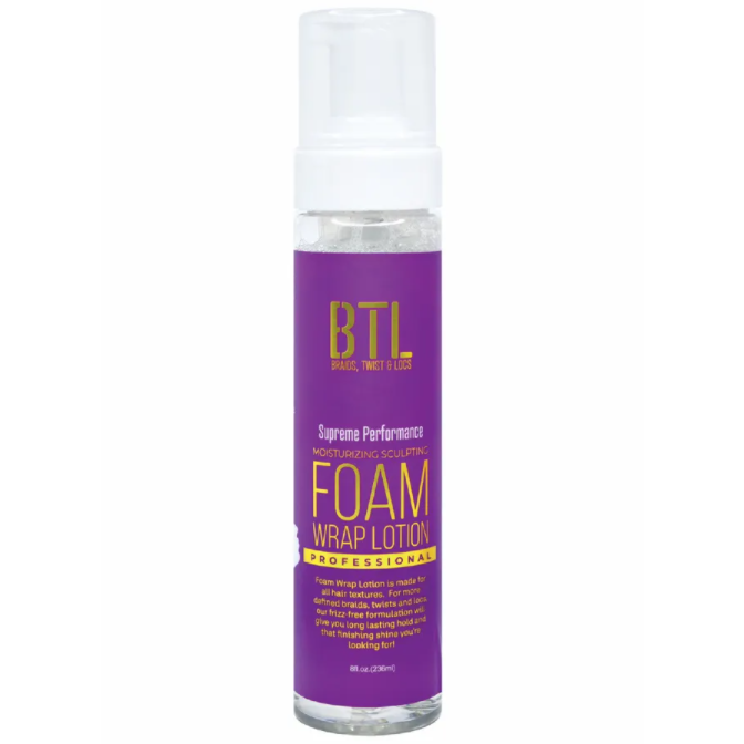 BTL (Braids, Twist & Locs) Foam Wrap Lotion - Supreme Performance - 8oz