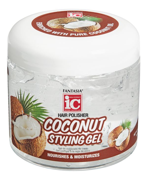 Fantasia IC Hair Polisher Coconut Styling Gel (16oz)