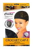 Magic Gold Crochet Cap-1 with Combs #0498 Thick - Gilgal Beauty
