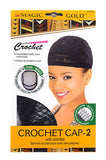 Magic Gold Crochet Cap-2 with Combs #0499 Thin - Gilgal Beauty