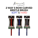 Kim & C 2 Way 5 Row Curved Brush - Hard & Soft #AS97765