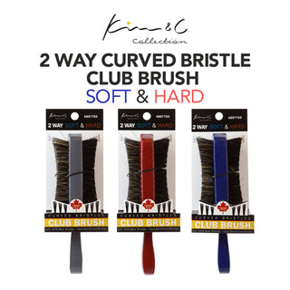 Kim & C 2 Way Curved Bristle Club Brush - Hard & Soft #AS97763