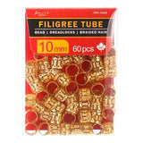 Kim & C Filigree Tube Braid Ring - Gold (10mm) - 60Pcs