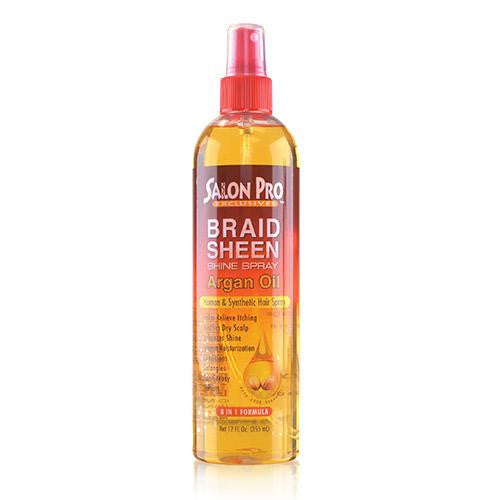 Salon Pro Braid Sheen Spray - Argan Oil (12oz) - Gilgal Beauty
