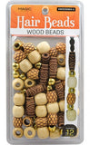 Magic Collection Wooden Hair Beads - #Woodmix-5