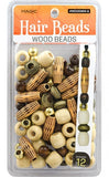 Magic Collection Wooden Hair Beads - #Woodmix-6
