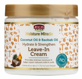 African Pride Moisture Miracle Coconut Oil & Baobab Oil Leave-in Cream (12oz)