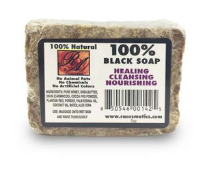 RA Cosmetics 100% Black Soap (5oz) - Gilgal Beauty